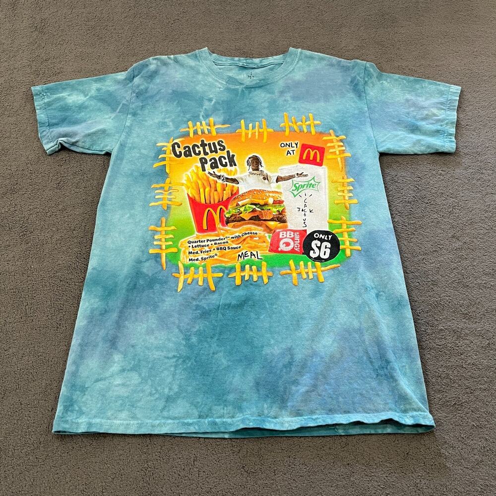 Travis Scott Cactus Jack McDonald’s Blue Sesame Graphic T-Shirt Men’s Size M